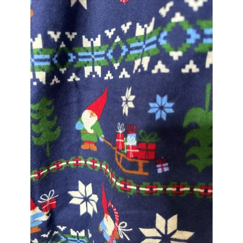 Hanna Andersson Gnome Flannel Pajama Pants Womens Size M Holiday PJ